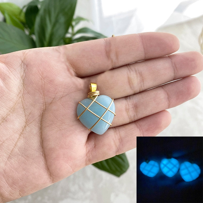 2022 Fashion Opal Heart Necklace Castle Necklace For Woman Girls Rose Quartz Barbie Necklace Jewelry Accessories Gift - Charlie Dolly