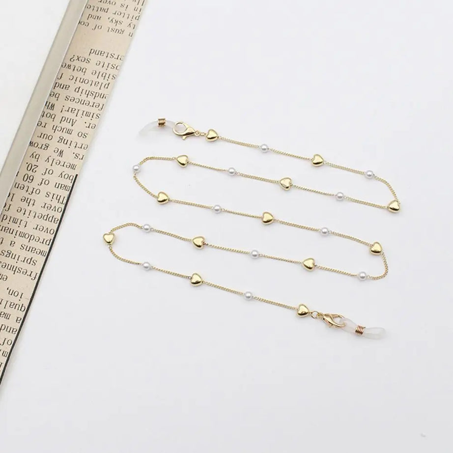 Pearl and Shell Beaded Sunglasses Chain Lanyard