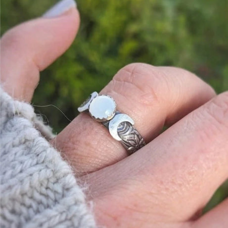 Triple Goddess Moon Phase Ring