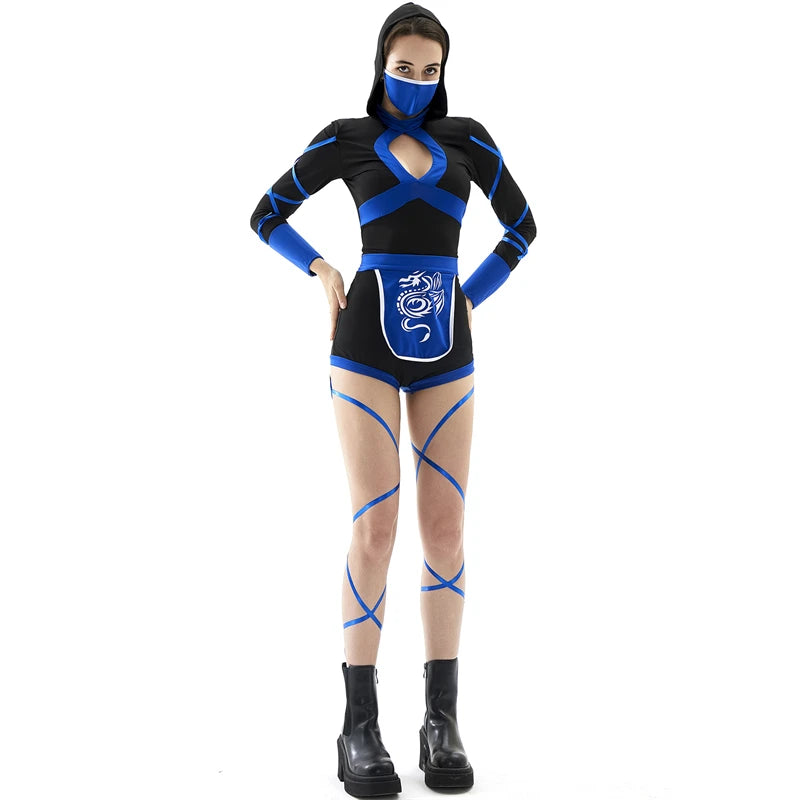Women Sexy Ninja Costume Anime Dragon Samurai Ninja Cosplay Jumpsuit Uniform Sexy Suit Female Adult Halloween costume - Charlie Dolly