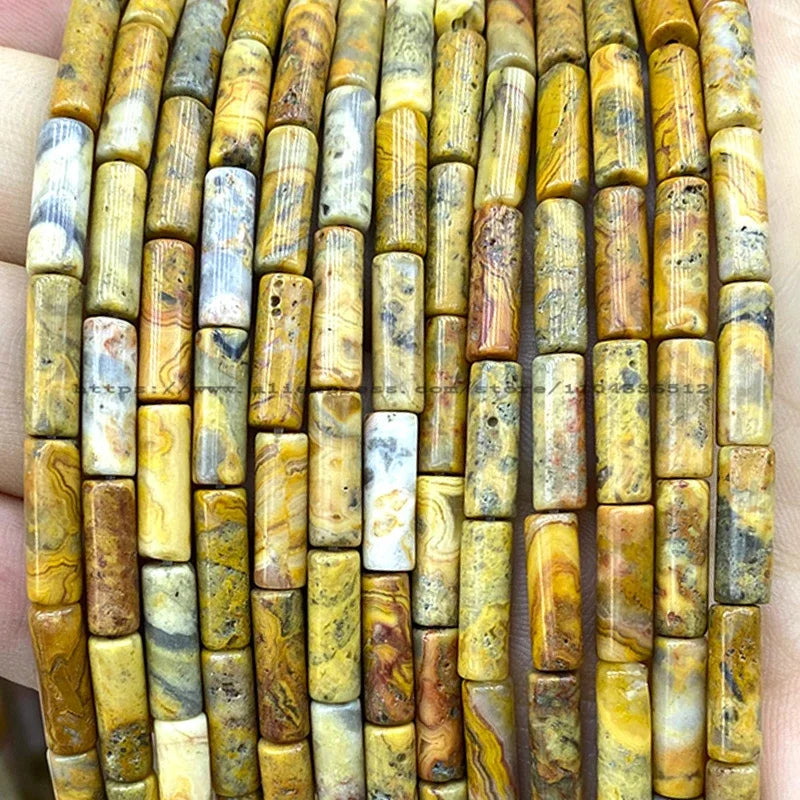 4x13mm Tube Natural Stone AA Lapis Lazuli Loose Spacer Beads for Jewelry Making Diy Bracelet Charms Earrings Accessories
