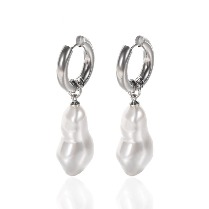 Imitation Pearl Earrings Women Fashion Snowflake Crystal Earrings Charm Zircon Jewelry Cute Earrings Best Choice for Couple Gift - Charlie Dolly