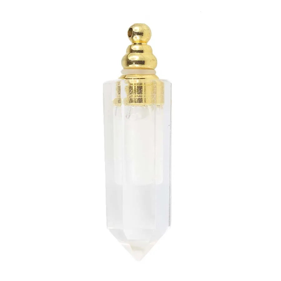 Charms Natural Healing Crystal Stone Boho Perfume Diffuser Pendants for Women Amethyst Rose Quartz Fluorite Choice Men Jewelry