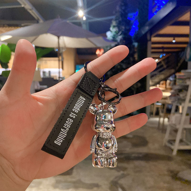 Cute Resin Keychain Charm Tie The Bear Pendant For Women Bag Car KeyRing Mobile Phone Fine Jewelry Accessories Kids Girl Gift - Charlie Dolly