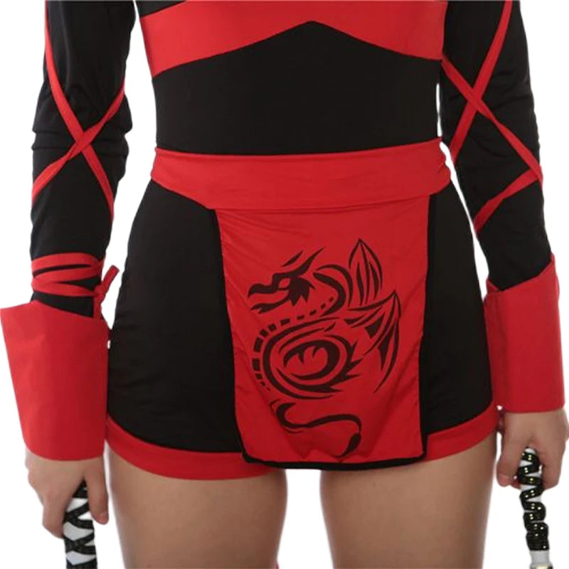 Women Sexy Ninja Costume Anime Dragon Samurai Ninja Cosplay Jumpsuit Uniform Sexy Suit Female Adult Halloween costume - Charlie Dolly
