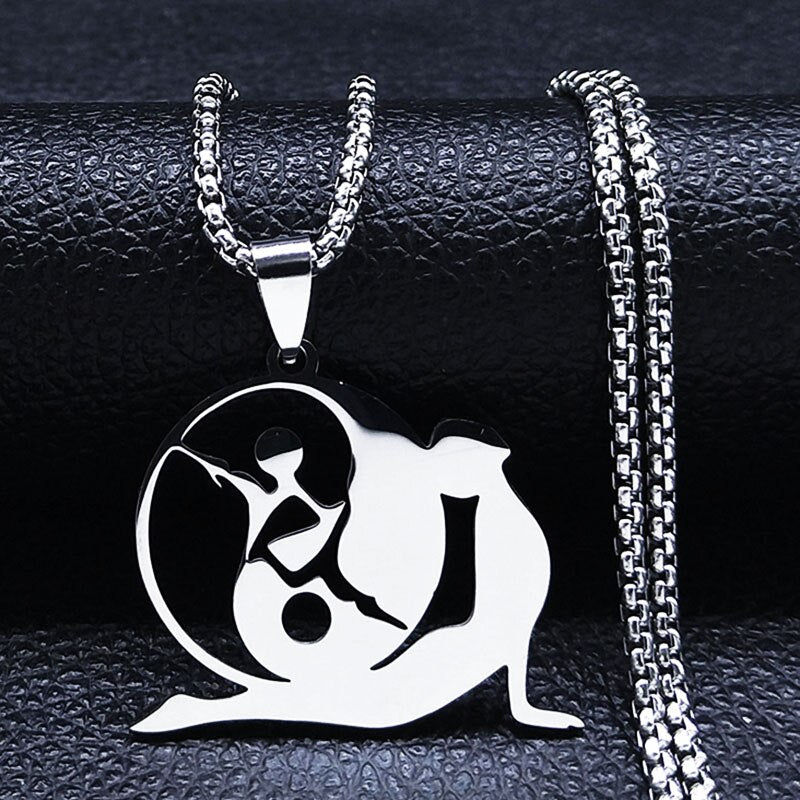 Buddhism Meditation Buddha Yoga Pendant Necklace Stainless Steel Tree of Life Necklace Buddhist Jewelry collares para mujer - Charlie Dolly