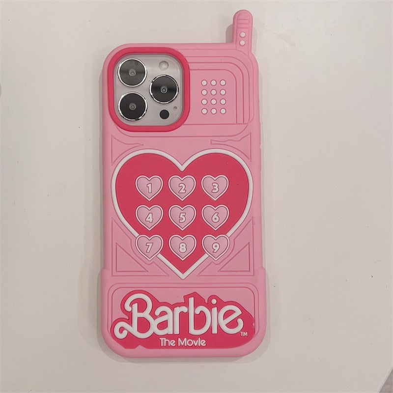 2023 Love Barbie Phone Suitable for Iphone14Promax Kawaii Pink Fashion Ladies Mobile Phone Case Silicone Drop-Proof Soft Shell - Charlie Dolly