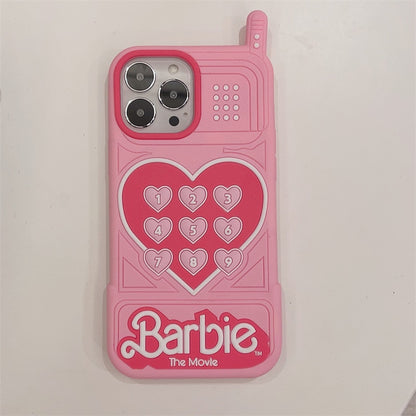 2023 Love Barbie Phone Suitable for Iphone14Promax Kawaii Pink Fashion Ladies Mobile Phone Case Silicone Drop-Proof Soft Shell