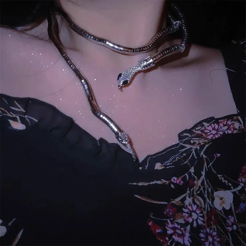 Snake Creative Jewelry Can Be Used As Necklace and Bracelet Personalized HotGirl Snake Wrap Women's Necklace Halloween Jewelry - Charlie Dolly