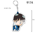 Anime EVA Keychain Cute Q Version Characters Cartoon Print Acrylic Key Chain Ring Holder Bag Charm Classic Jewelry Teens Gift - Charlie Dolly