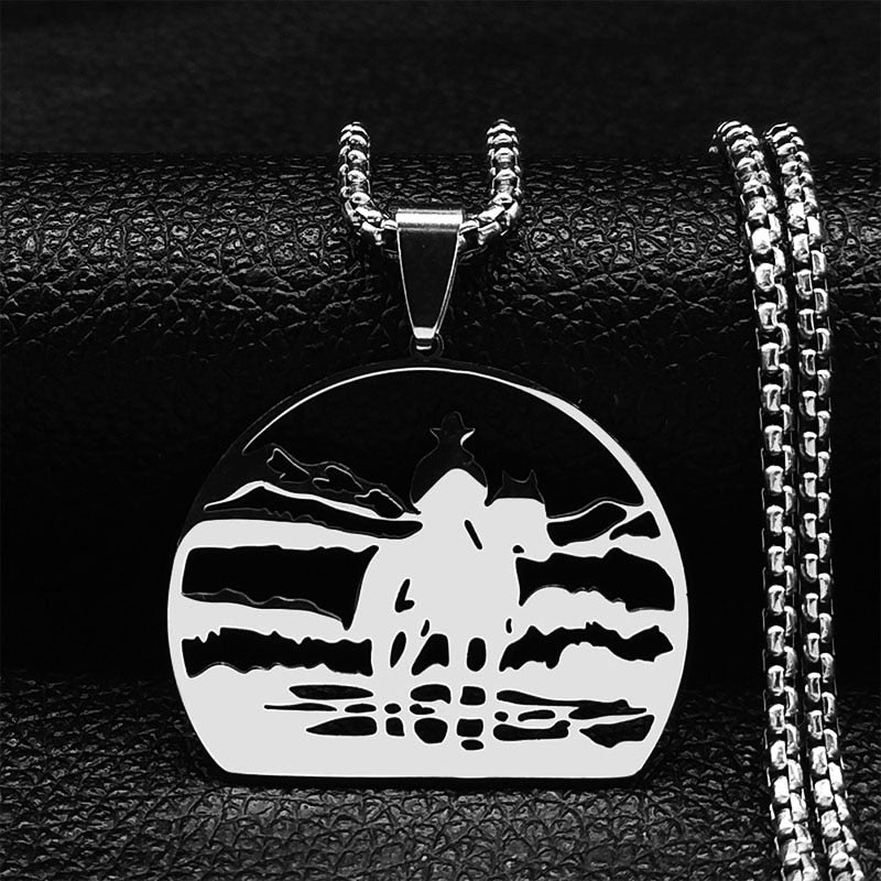 Horse Head Pendant Necklace for Women/Men Stainless Steel Animal Horse Accessories Chain Necklaces Jewelry colar masculino N2026 - Charlie Dolly