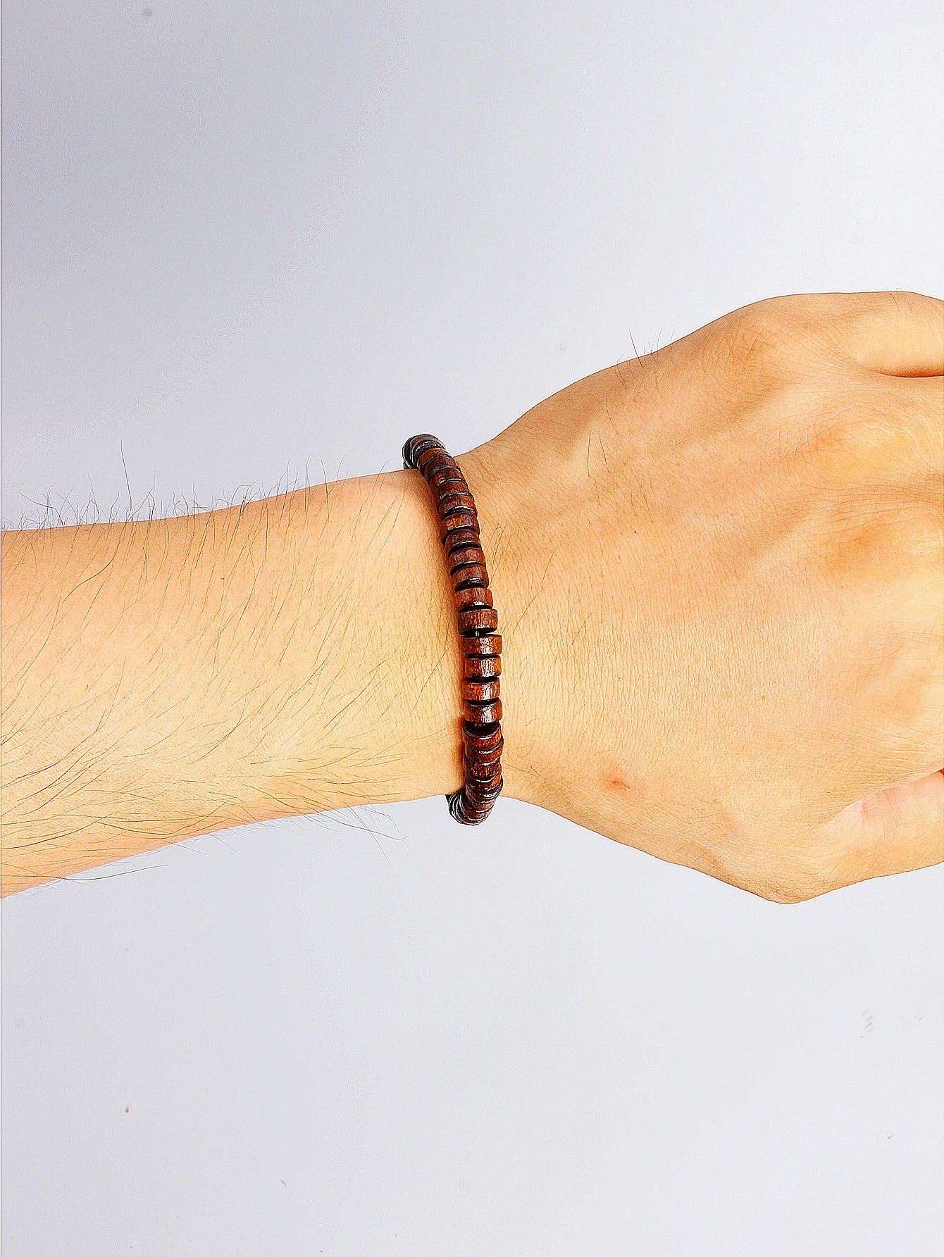 Handmade Bracelet Natural Stone Wood Slice Bead Retro 6x2mm for Vigour & Protection Healing Crystal Spiritual Jewelry Women Gift