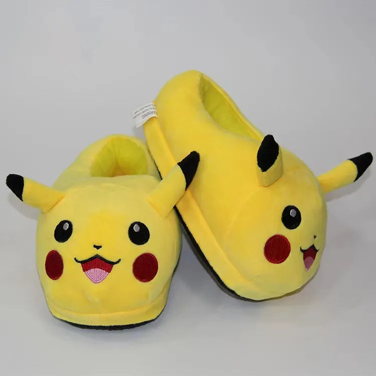 Anime Pokemon Pikachu Kawaii Soft Toys Adult Children Warm Slippers Home Indoor Slippers - Charlie Dolly