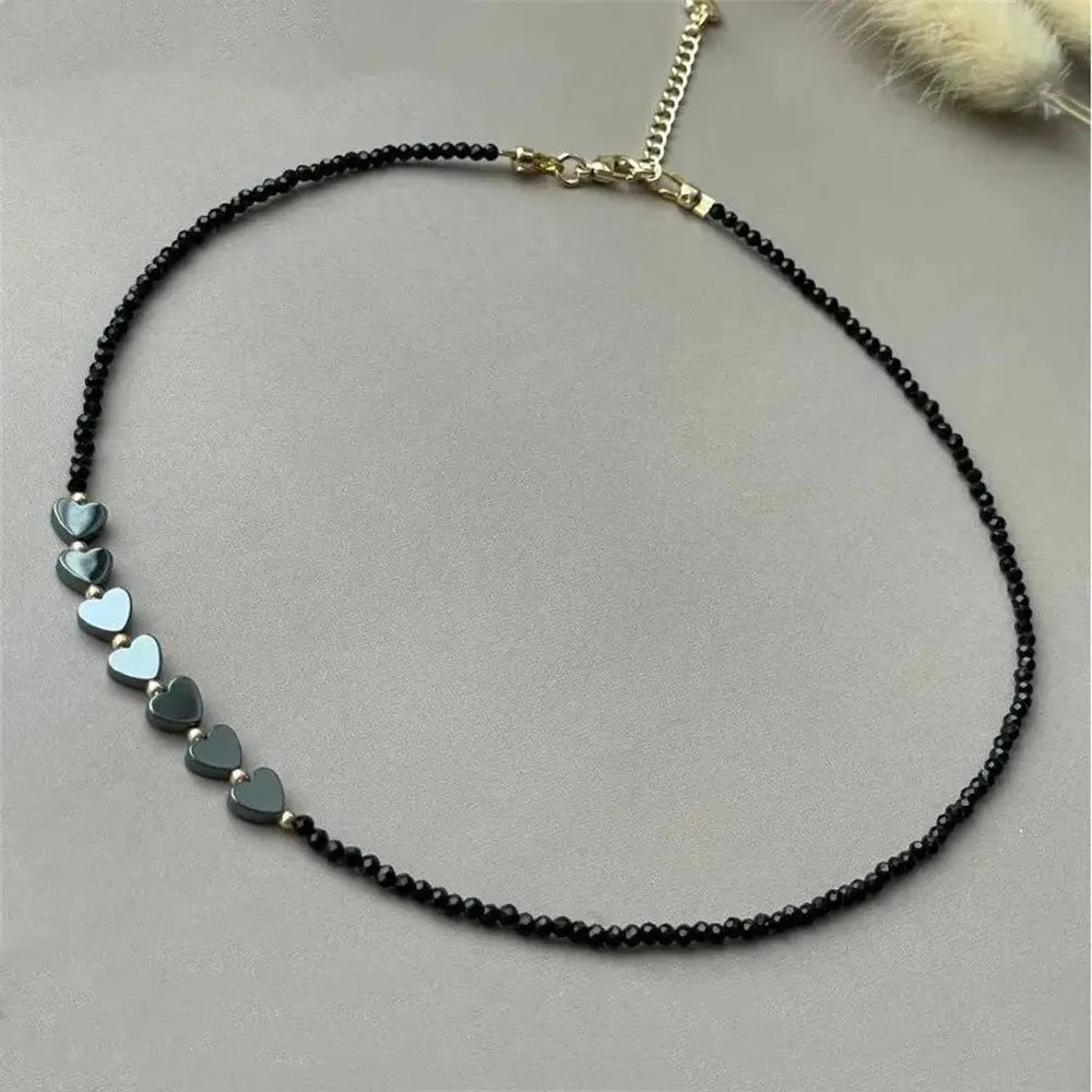 Vintage White Natural Heart-shaped Shell Chain Necklace For Women Female Boho Fashion Simple Choker Sandy Beach Jewelry Gift