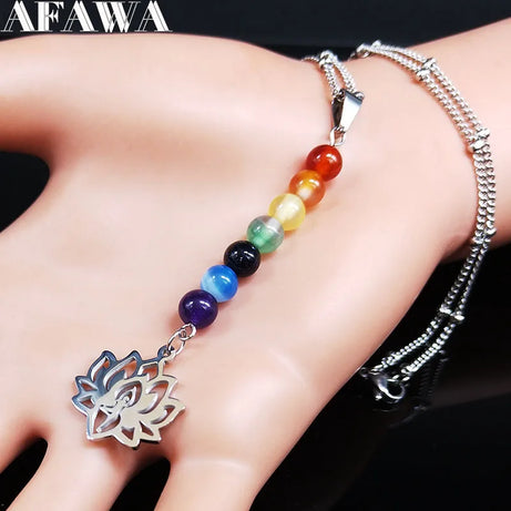 7 Chakra Lotus & Flower of Life Pendant, Sacred Geometry Necklace or Earrings