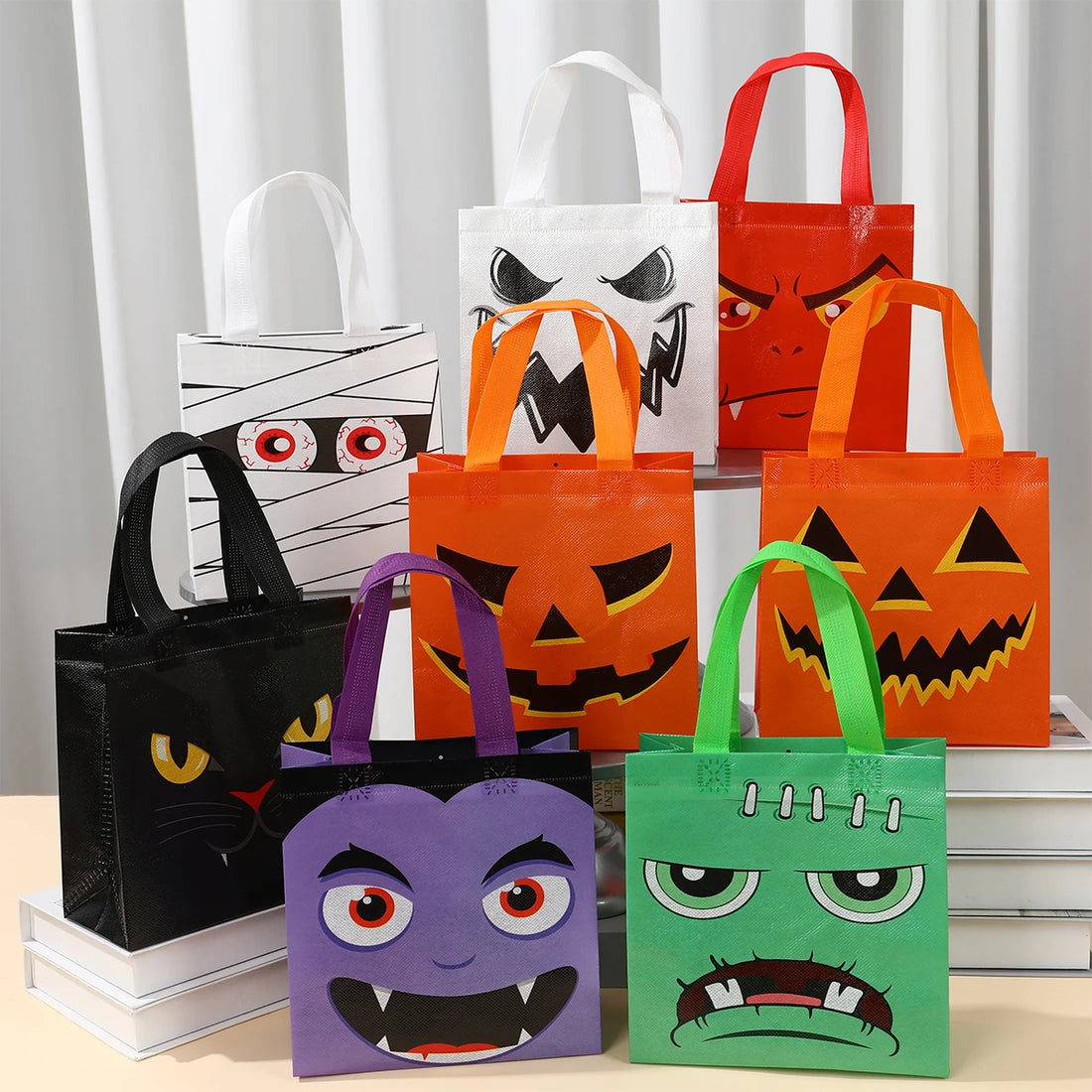 Halloween non-woven bag Halloween Party Decor For Home 2024 Trick or Treat for Kid Toys Favor Halloween Party Supplies Favor - Charlie Dolly
