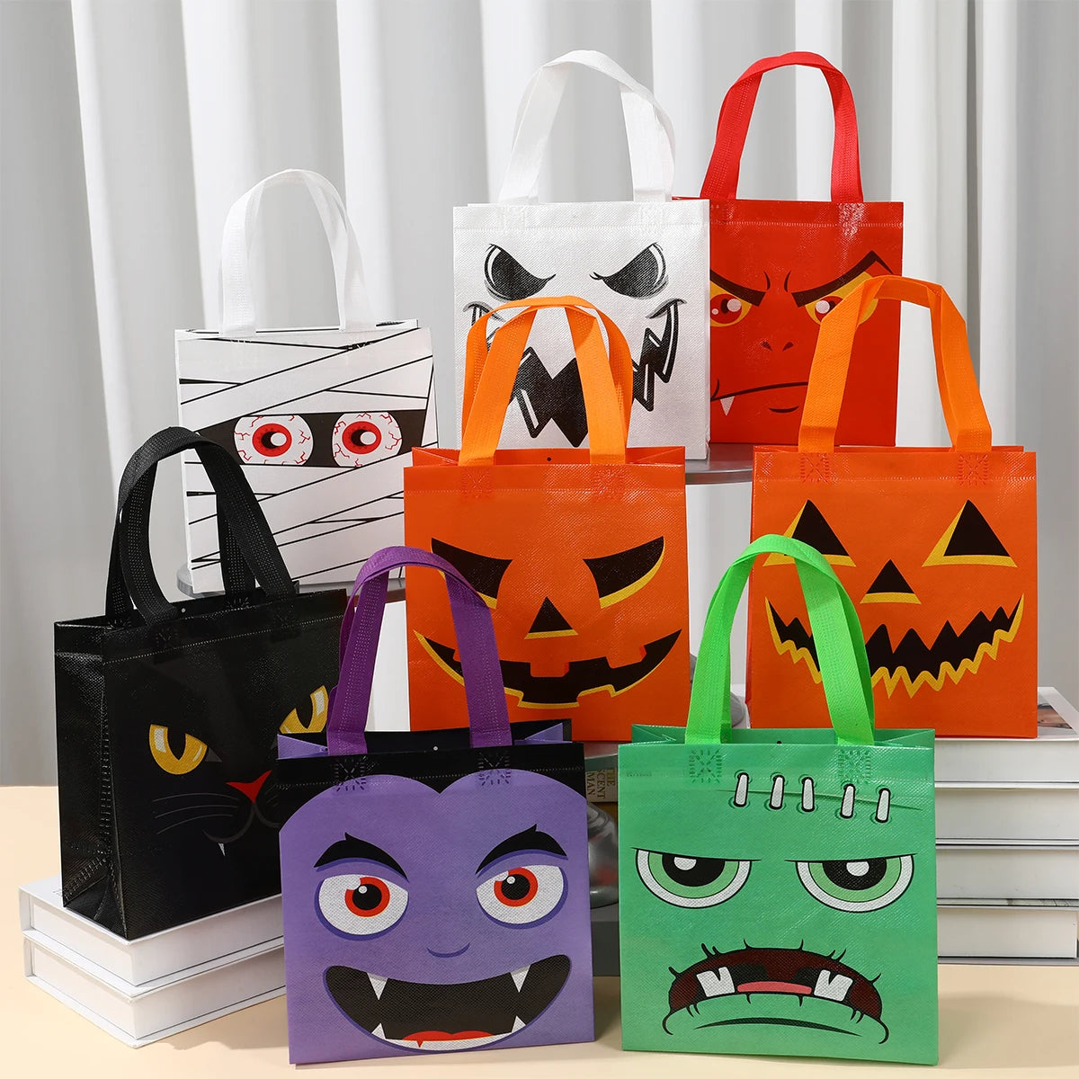 Halloween non-woven bag Halloween Party Decor For Home 2024 Trick or Treat for Kid Toys Favor Halloween Party Supplies Favor - Charlie Dolly