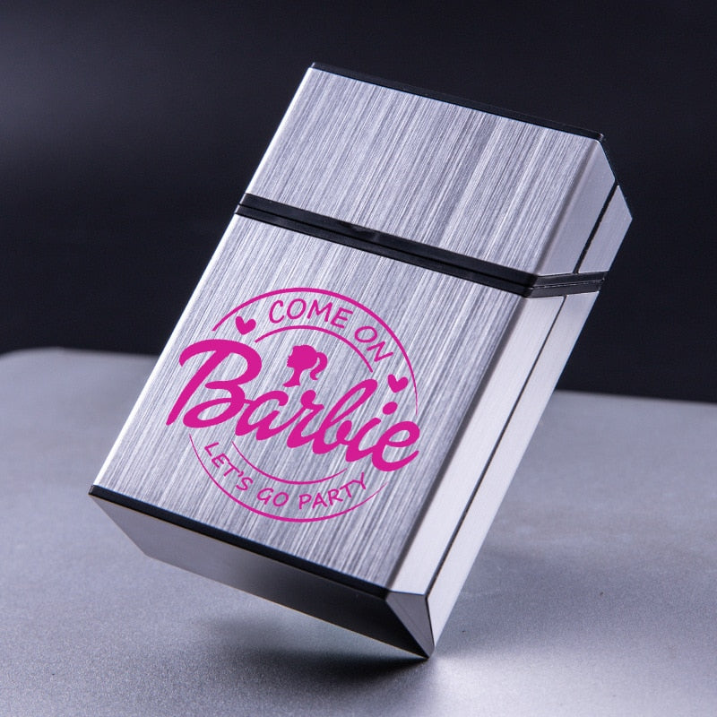 Fashion Kawaii Barbie Cigarette Case Anime Girls Portable Moisture-Proof Aluminum Alloy Storage Holder Pocket Box Birthday Gifts - Charlie Dolly