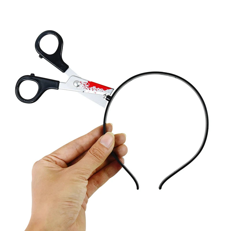 Halloween Decoration Fake Bloody Axe Saws Knife Headband Prank Prop Halloween Party Decor 2024 Masquerade Cosplay Accessories - Charlie Dolly