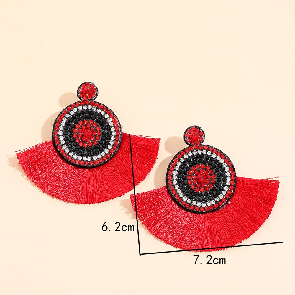AYAYOO Fashion Bohemia Long Tassel Earrings Ethnic Big Drop Earrings for Women Statement Dangle Earring Girls Fashion Jewelry - Charlie Dolly