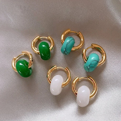 Turquoise Hoop Earrings