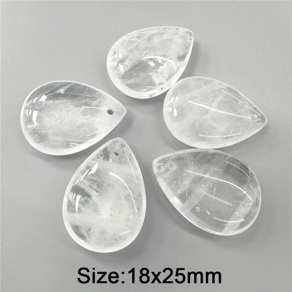 Natural Water Drop Stone Pendant 18x25mm Lapis Lazuli Amethysts Quartzs Charms Bead For Jewelry Making DIY Necklaces Earrings