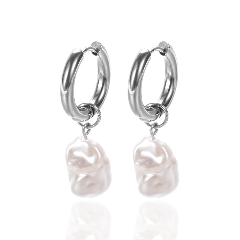 Imitation Pearl Earrings Women Fashion Snowflake Crystal Earrings Charm Zircon Jewelry Cute Earrings Best Choice for Couple Gift - Charlie Dolly