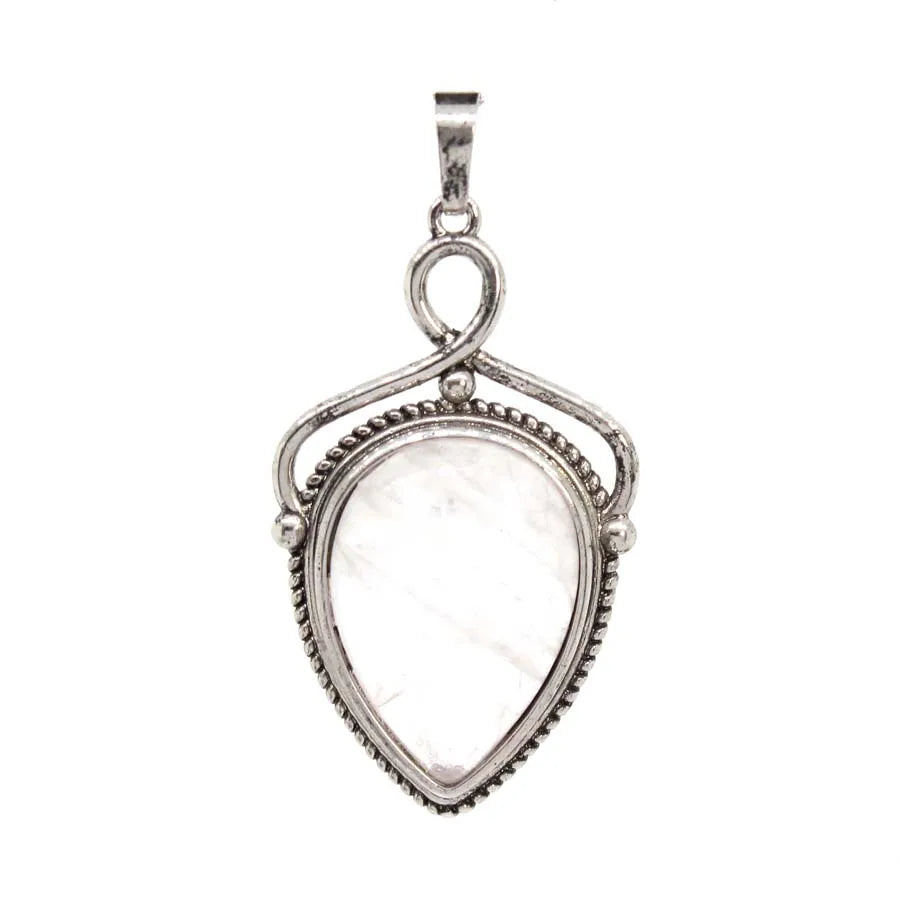 Women's Natural Crystal Stone Water Drop Pendants For DIY Necklace Amethyst Rose Quartz Lapis Lazuli Boho Men Jewelry Making