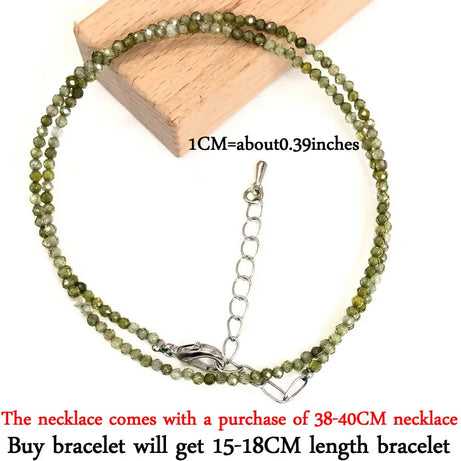 2mm Gemstone Beaded Necklace & Bracelet