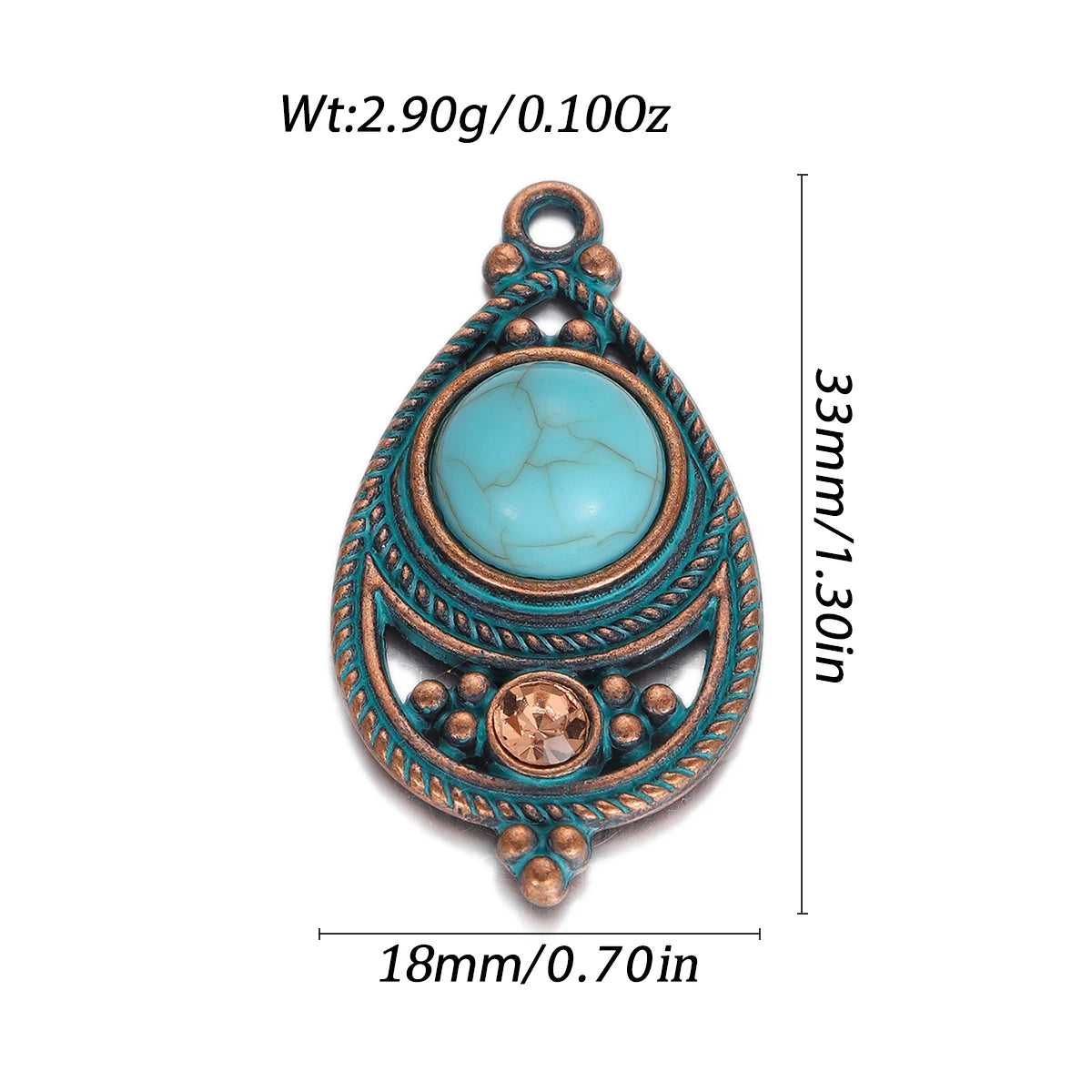 Boho Natural Stone Crystal Geometric Pendant Charms Pendants Earring Necklace Diy Women Jewelry Making Accessories