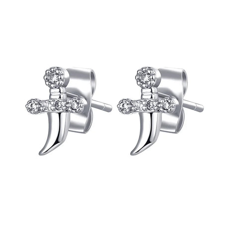 Gold Plated Cubic Zirconia Stud Earrings Jewelry