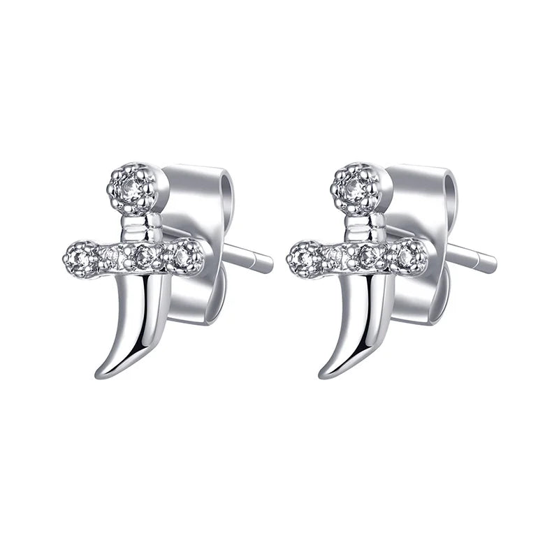 CRMYA Unique gold-plated CZ Stud Earrings For Women Cubic Zirconia Pendientes Boho Luxury Fashion Jewelry