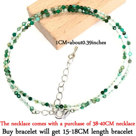 2mm Gemstone Beaded Necklace & Bracelet