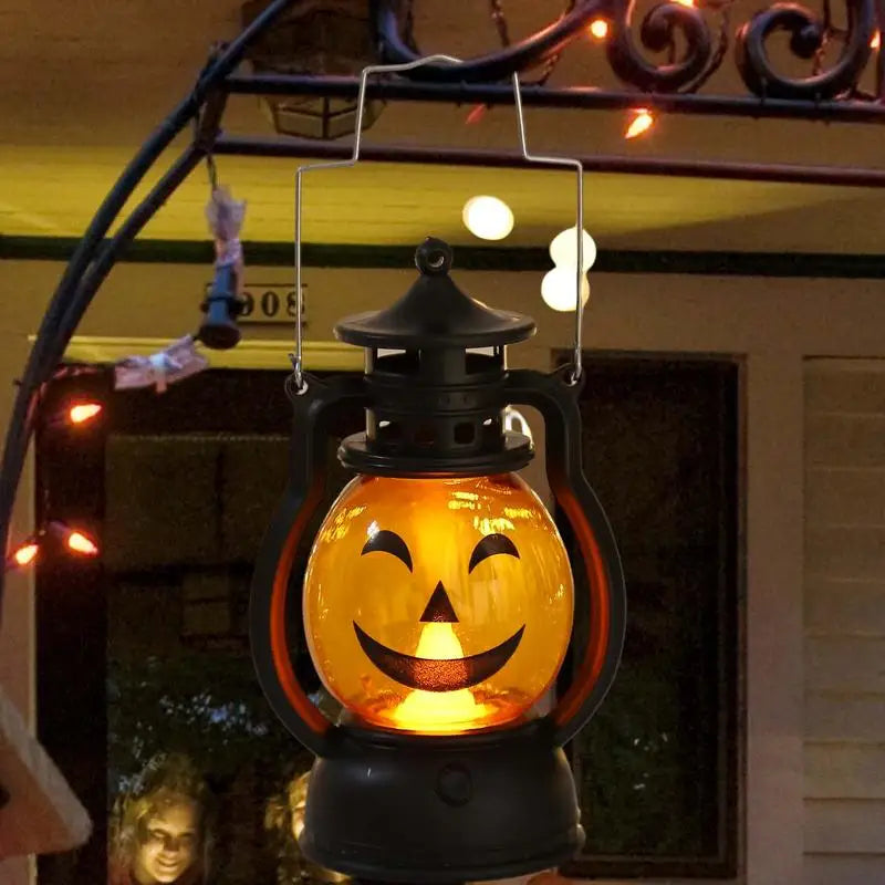 2024 New Halloween LED Retro Pumpkin Lantern Battery Operated Flickering Pumpkin Lanterns For Garden Landscape Decoration - Charlie Dolly