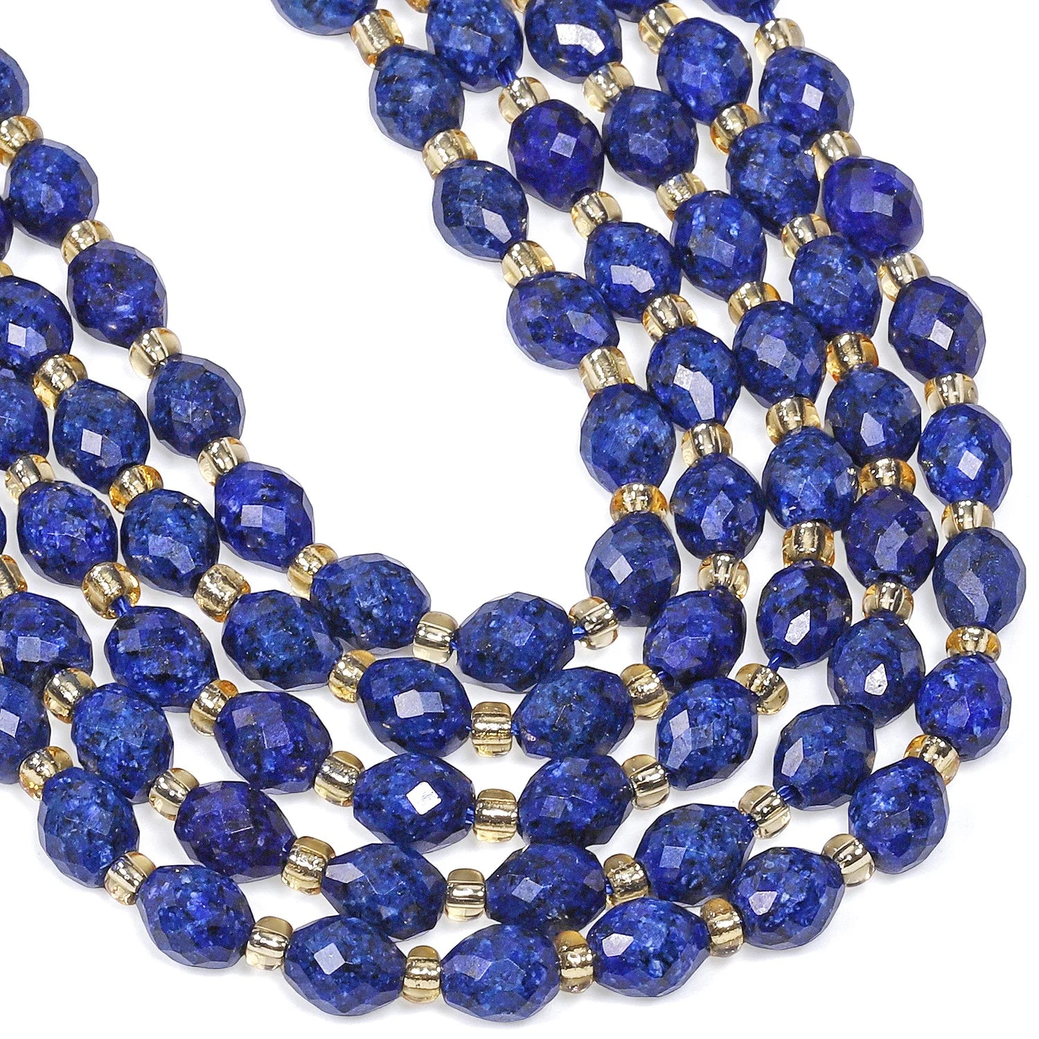 5x6mm Lapis Lazuli Beads Faceted Oval Shape Beads Loose Spacer Beads for Drop Earring Bracelet Women Jewelry Accessories