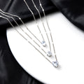 Crystal Zircon Heart Star Charm Layered Pendant Necklace Set for Women Charms Fashion Square Rhinestone Female Vintage Jewelry - Charlie Dolly