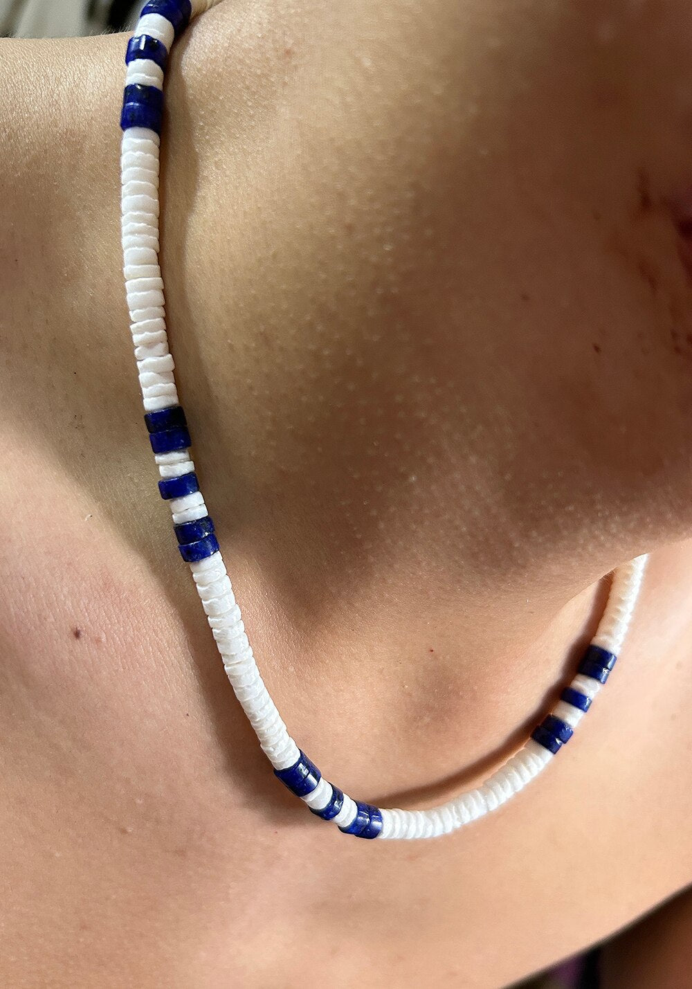 Bohemian Hawaii Puka White Clam Chip Shell Necklace Natural Stone Chip Necklace Summer Beach Statement Jewelry - Charlie Dolly