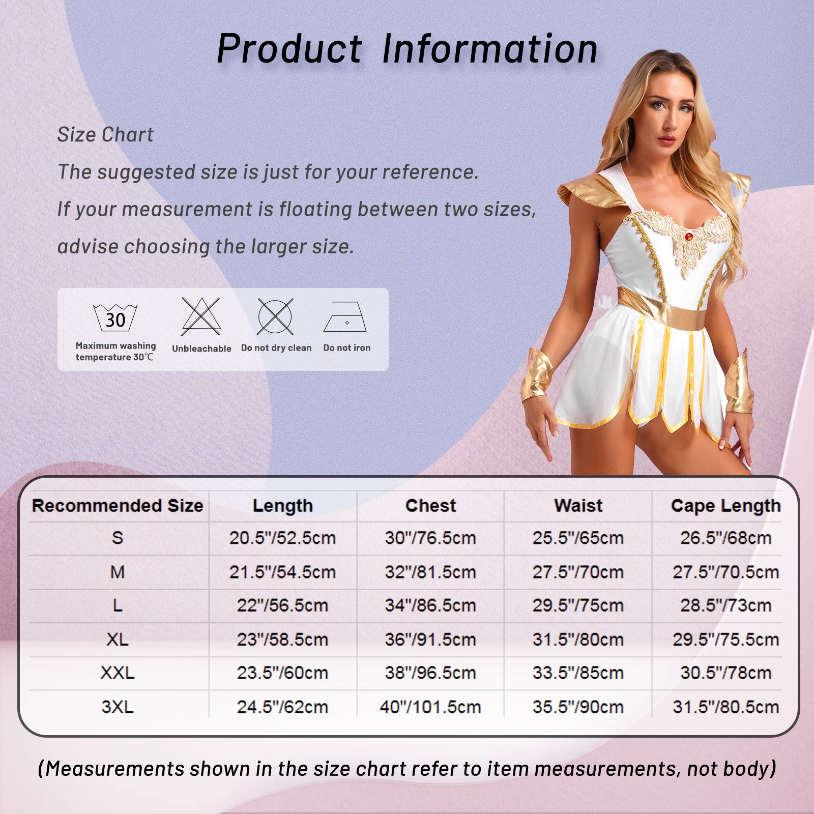 Womens Ancient Greek Roman Godness Empress Cosplay Costume Cape Leotard Dress Toga with Wristbands for Halloween Theme Party - Charlie Dolly