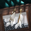 Fashion Earrings Bohemian Ethnic Style Leaf Earrings Jewelry Retro Long Tassel Colorful Feather Earrings Jewelry Gift - Charlie Dolly