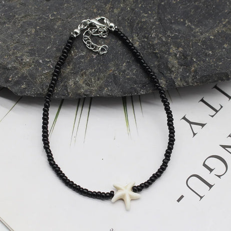 Beach Seashell and Starfish Handmade Beaded Boho Choker