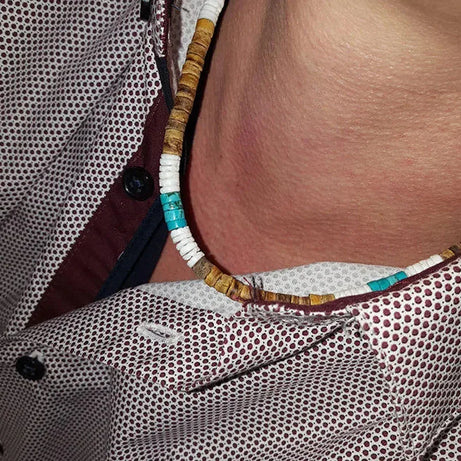 White Puka Shell Surf Boho Necklace