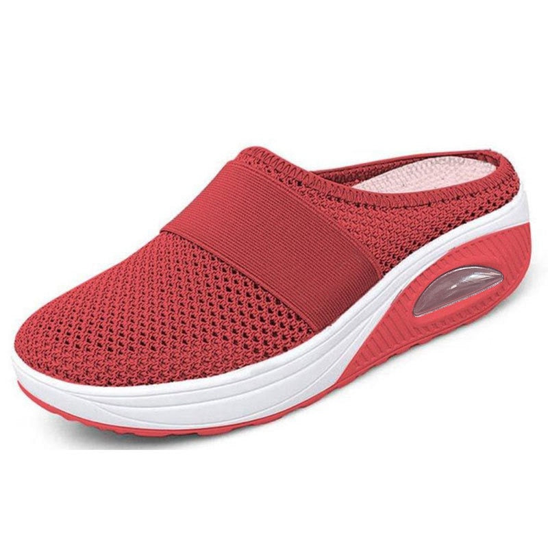 Air Cushion Slip-On Women Walking Shoes Orthopedic Diabetic Ladies Platform Mules Mesh Slippers Wedge Female Sneaker - Charlie Dolly