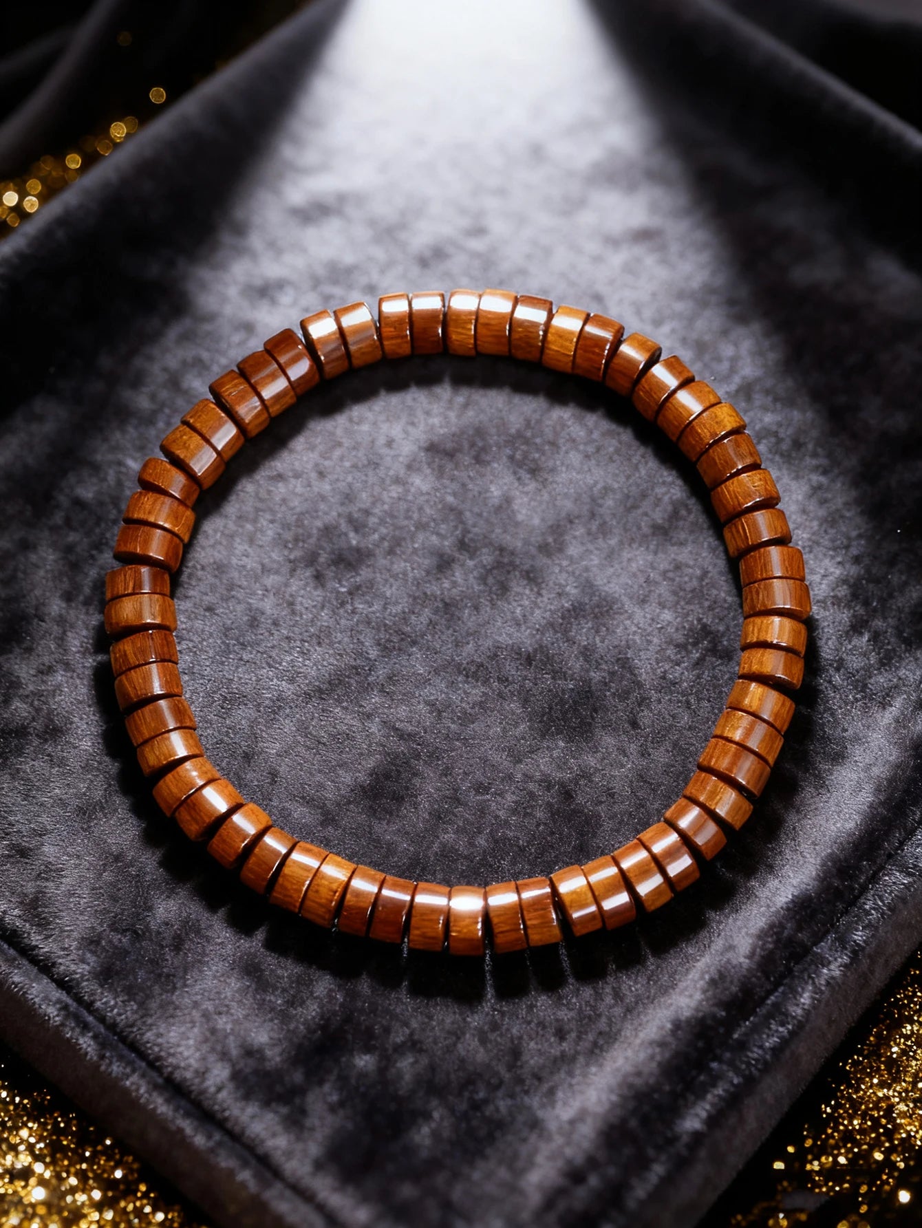 Handmade Bracelet Natural Stone Wood Slice Bead Retro 6x2mm for Vigour & Protection Healing Crystal Spiritual Jewelry Women Gift
