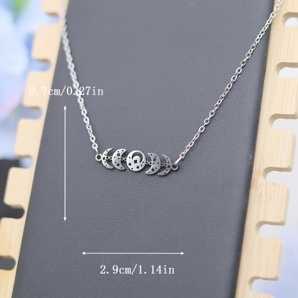 Kinitial Vintage Celestial Moon Phase Choker Necklace Boho Gothic Witch Luna Pendant Necklace Jewelry For Women
