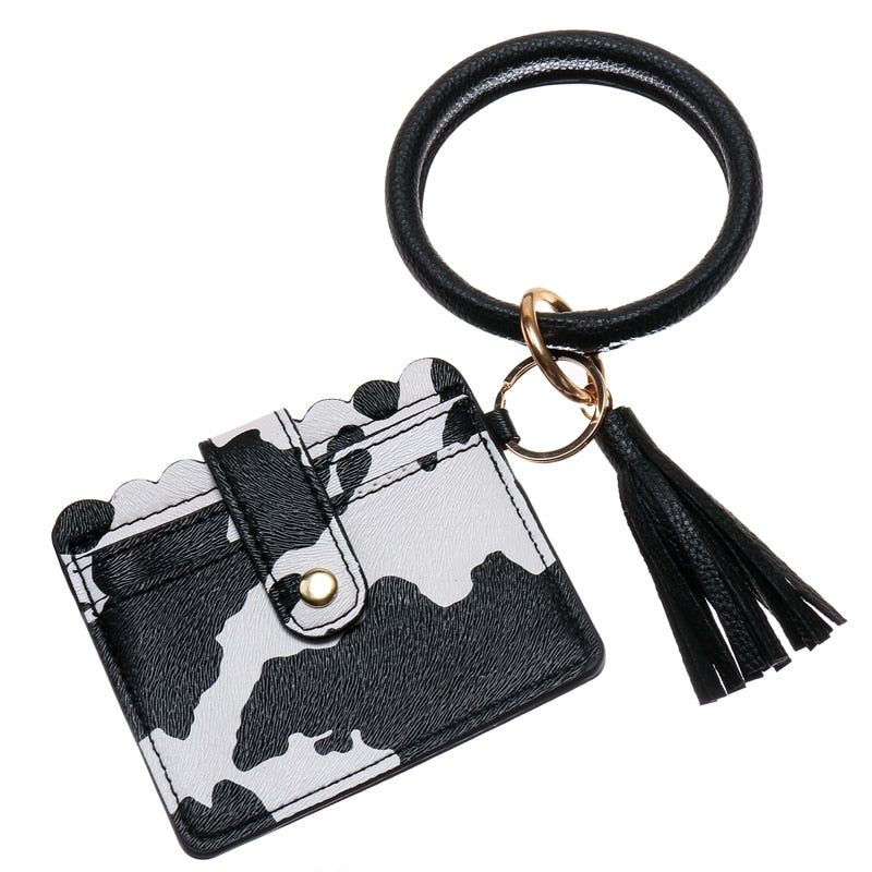Multi Style Card Wallet PU Leather Keychain For Women Girls Wristlet Bag Tassels Pendant Key Ring Jewelry Gifts - Charlie Dolly