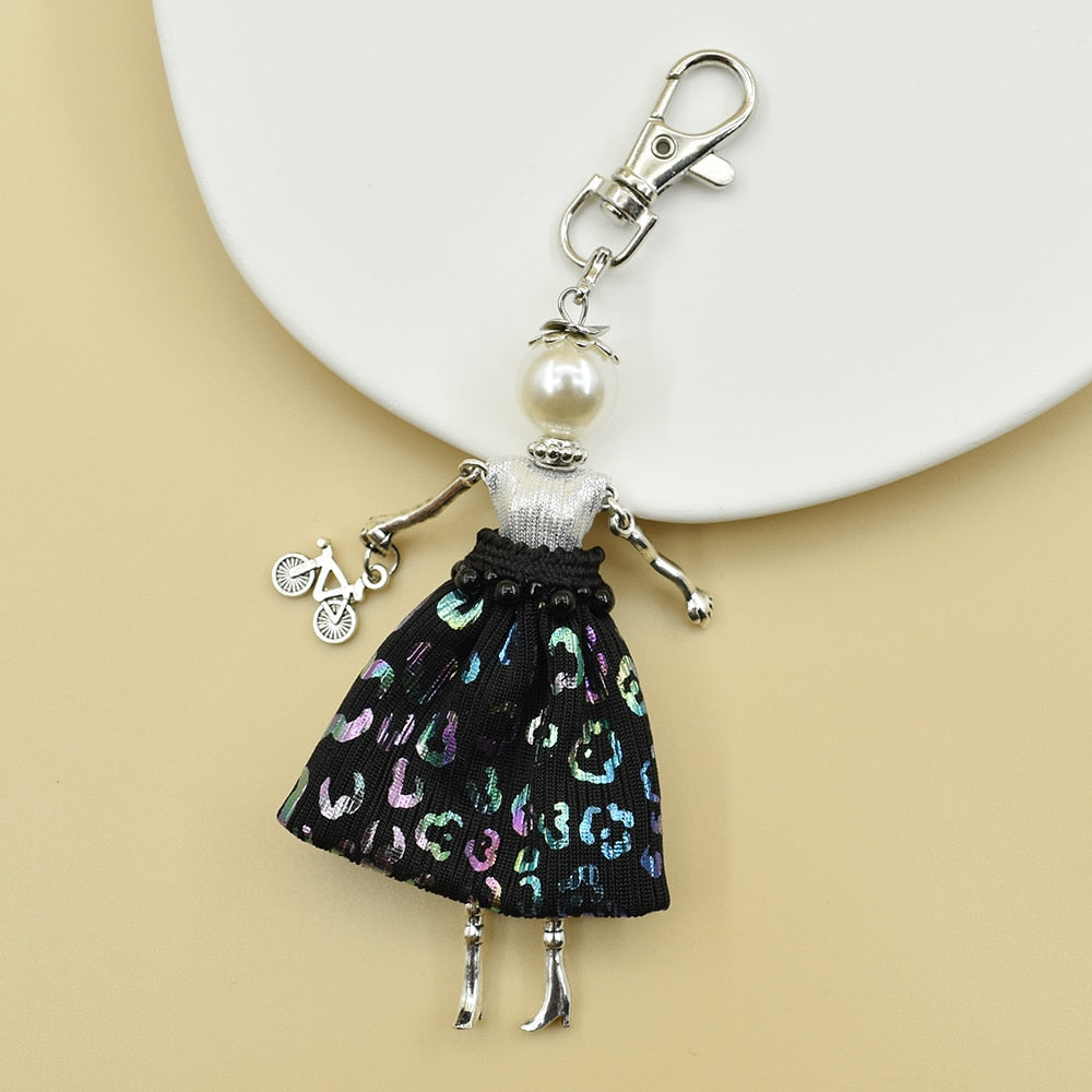 YLWHJJ brand Doll Handmade Cute charm keychain for Women Car Pendant Girls fashion Jewelry Bag key chains Accessories key ring - Charlie Dolly