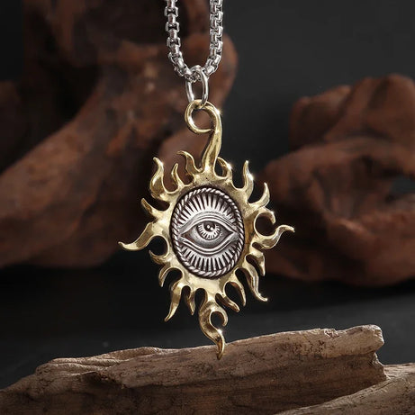 Eye of Horus Evil Eye Pendant Necklace, Ancient Egyptian Protection Amulet