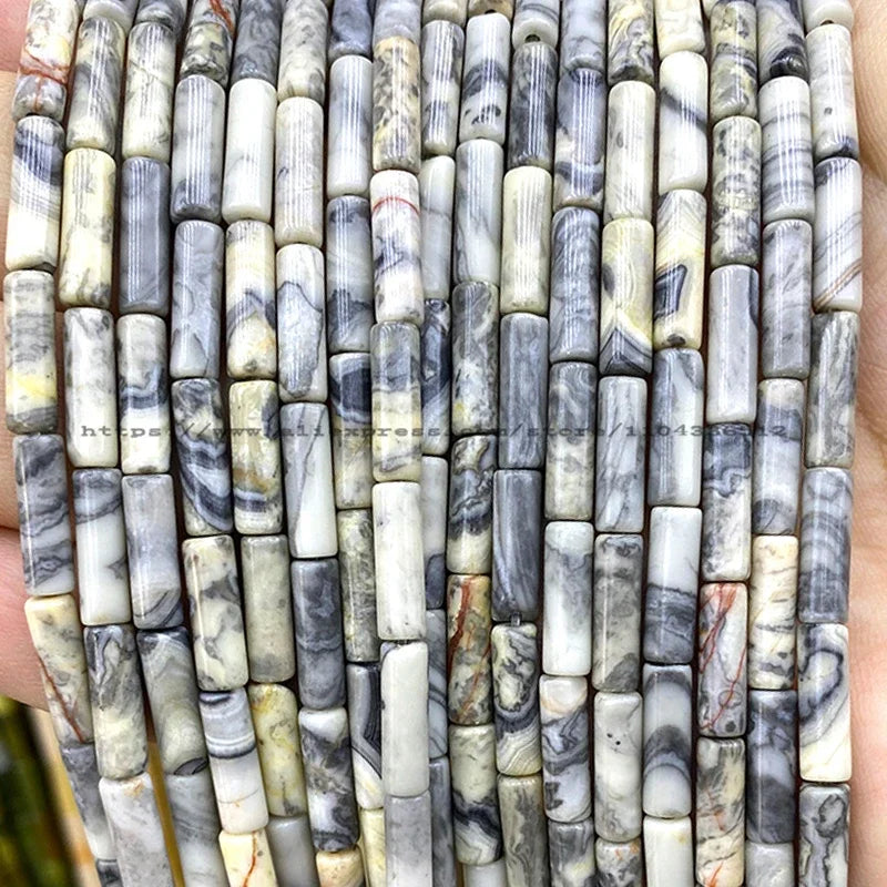4x13mm Tube Natural Stone AA Lapis Lazuli Loose Spacer Beads for Jewelry Making Diy Bracelet Charms Earrings Accessories