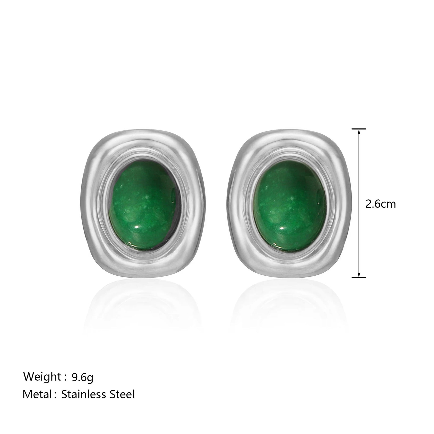 Vintage Fashion Oval Natural Stone Pearl Earrings for Women Stainless Steel 18k Gold Plated Boho Tarnish Free Waterproof Jewelry - Charlie Dolly