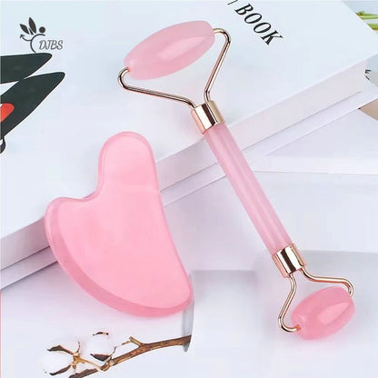 Pink Beeswax Gua Sha Tools Massager For Face Facial Skin Care Roller Guoache Scraper Set Beauty Health Tools